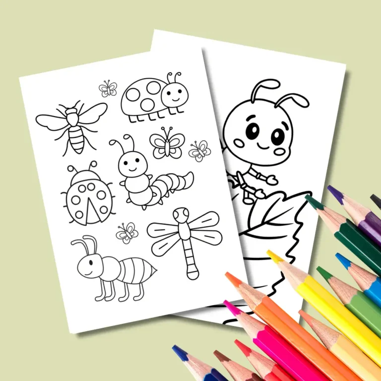 Free Bugs & Birds Coloring Pages