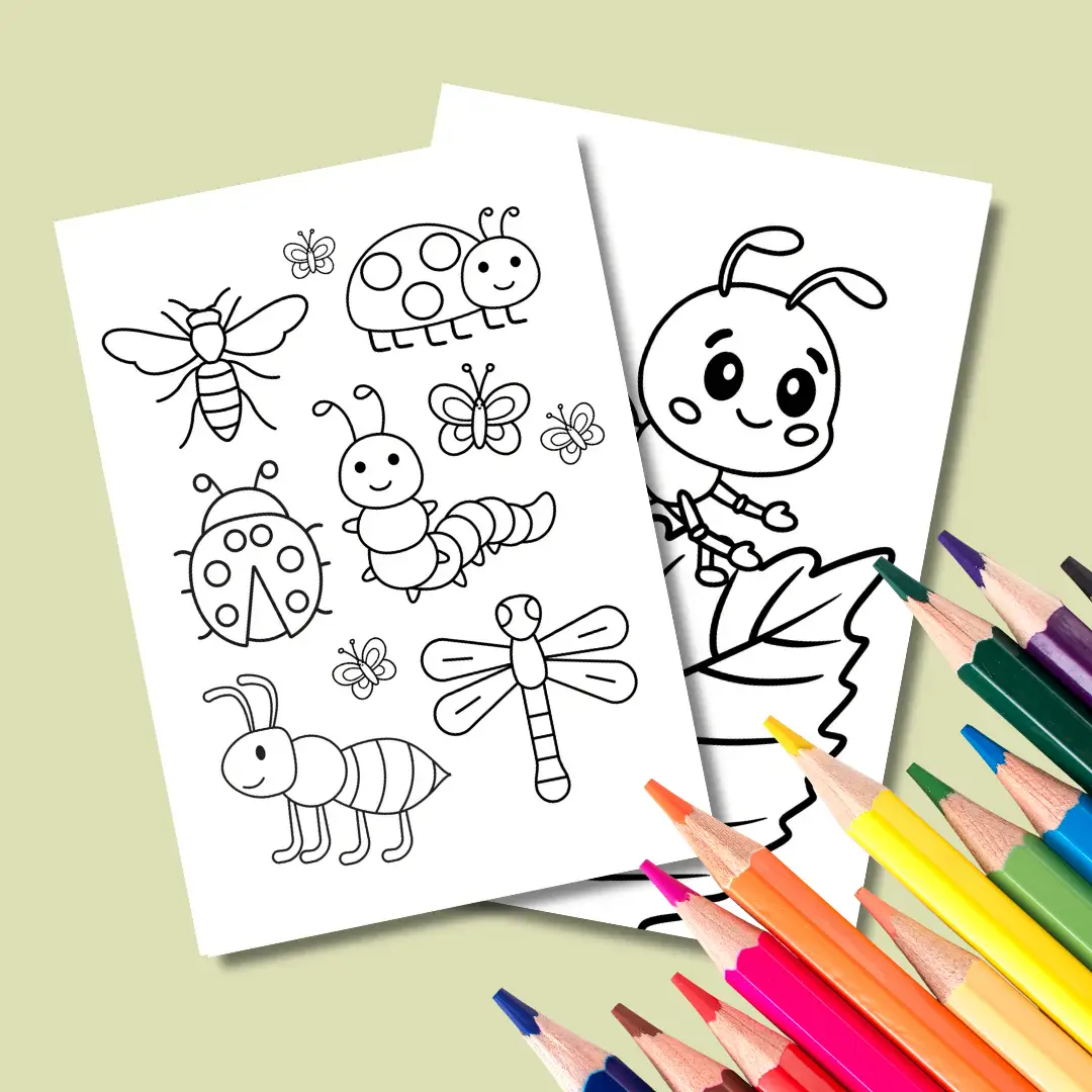 Free Bugs & Birds Coloring Pages