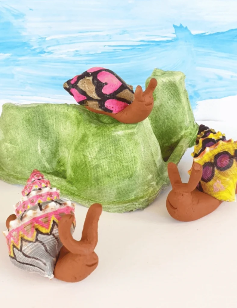 DIY Sea Shell Snails. DIY seashell craft ideas