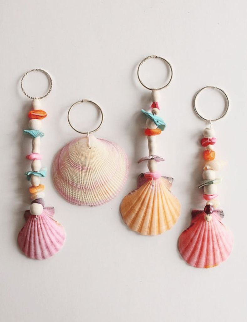 DIY Seashell Keychains