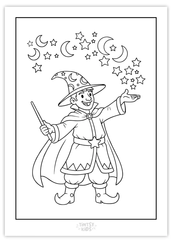 FREE Wizard Coloring Page