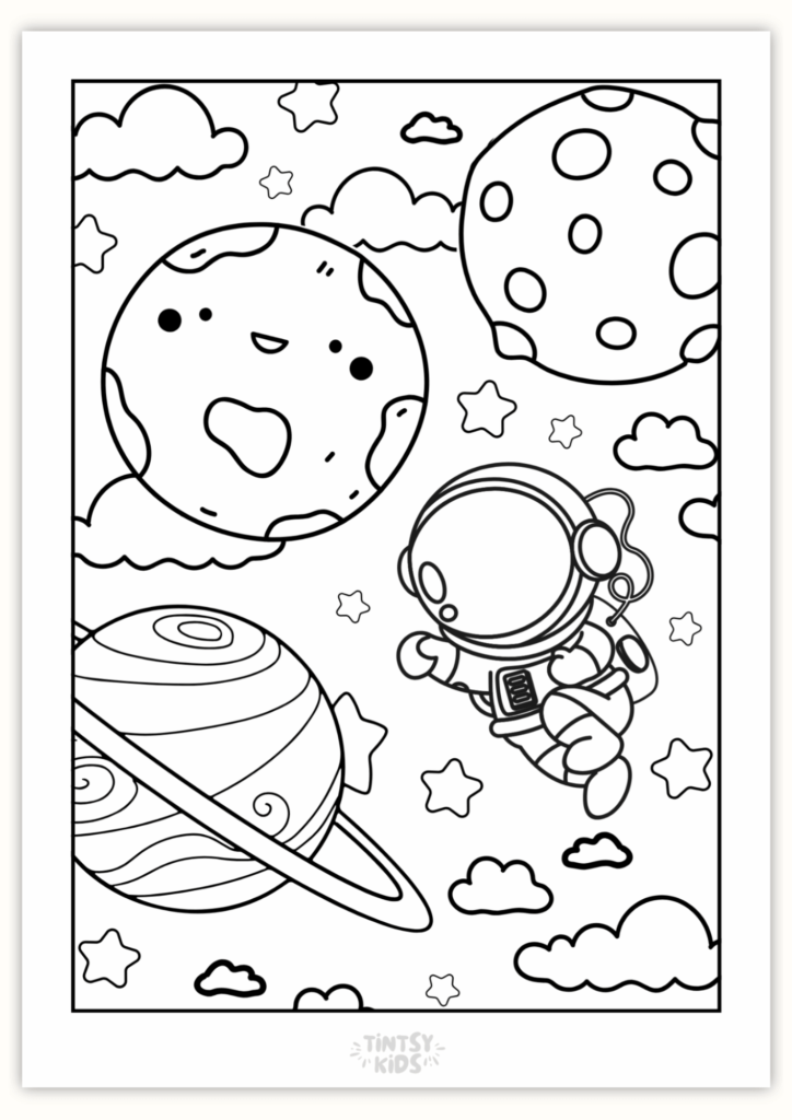Free Astronaut Coloring Page