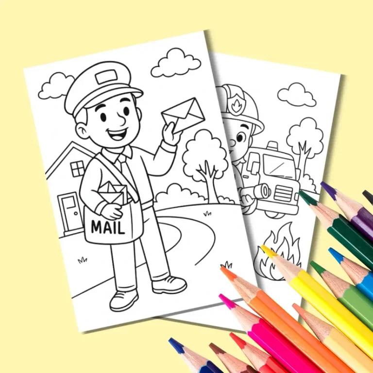 Free Community Helpers Coloring Pages