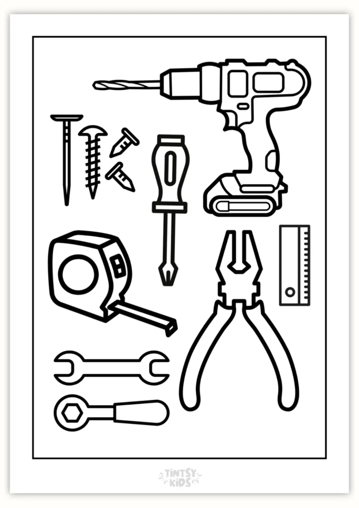 Free Construction Coloring Page