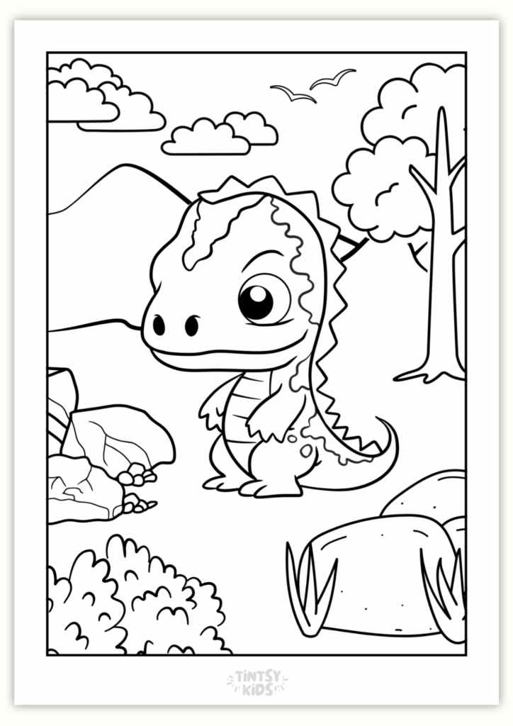 Free Dinosaur Coloring Page