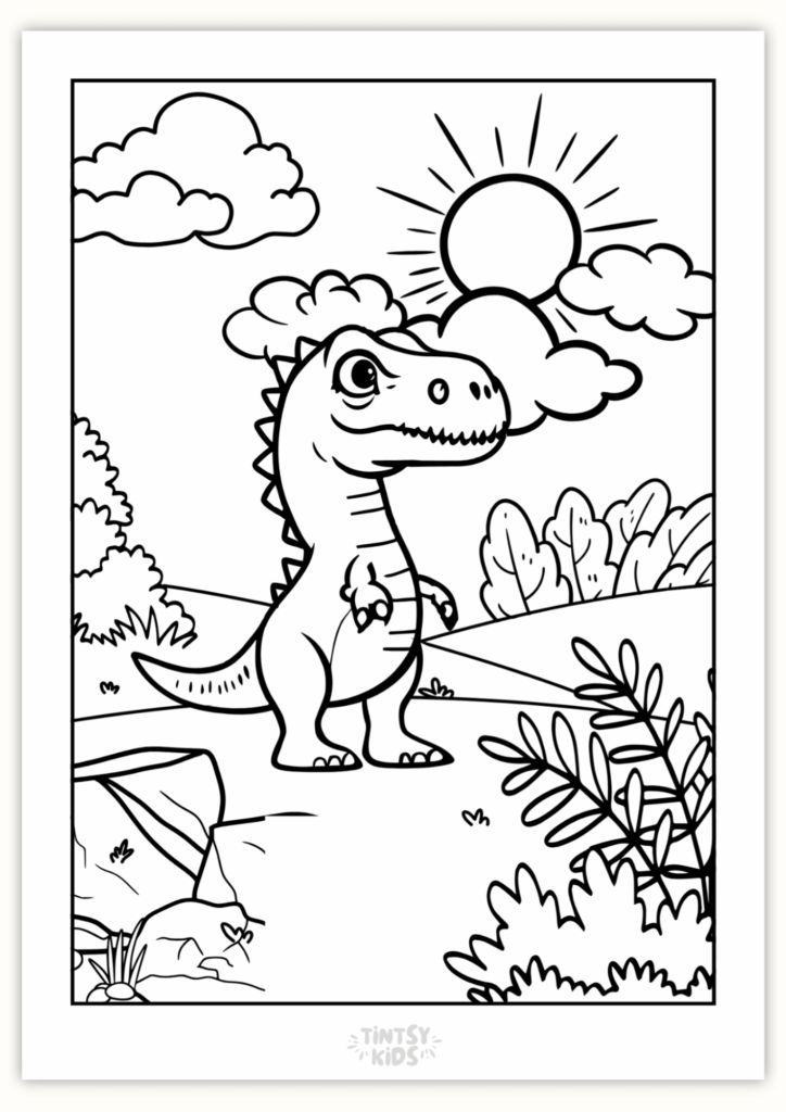 Free Dinosaur Coloring Page