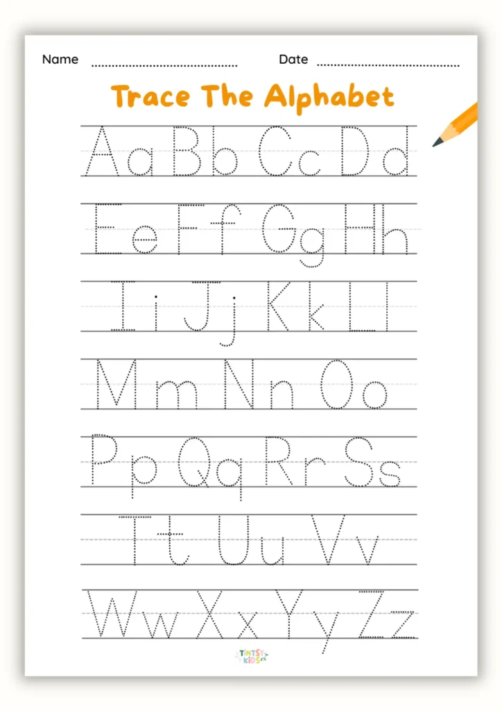 Free Trace The Alphabet Activity