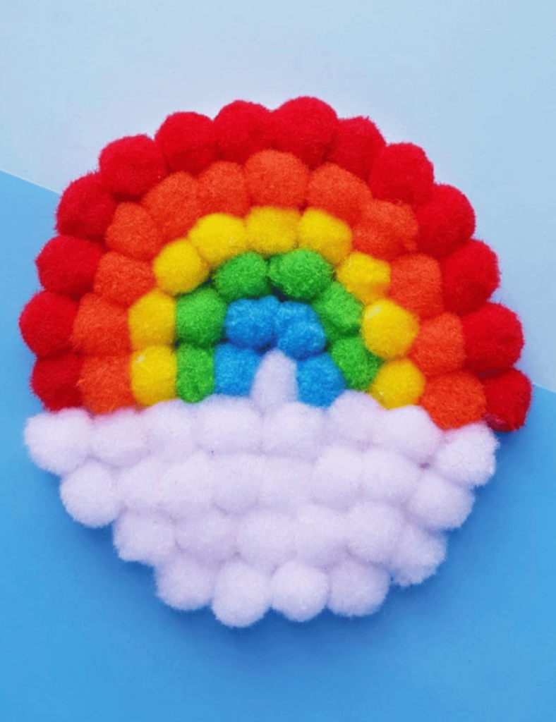 pom pom rainbow