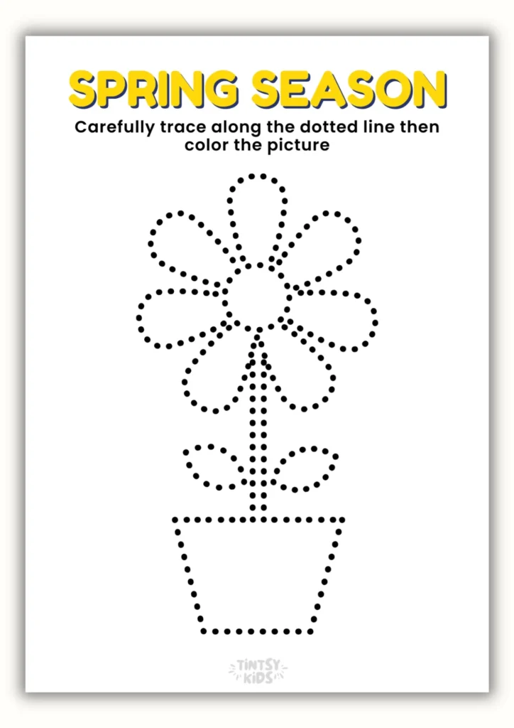 free flower tracing printable