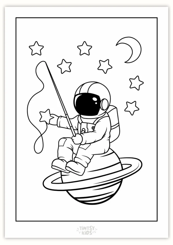 Free Astronaut coloring page printable