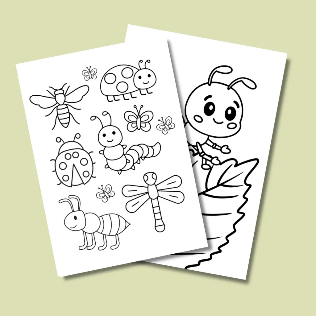 Free Bugs and Birds Coloring Pages
