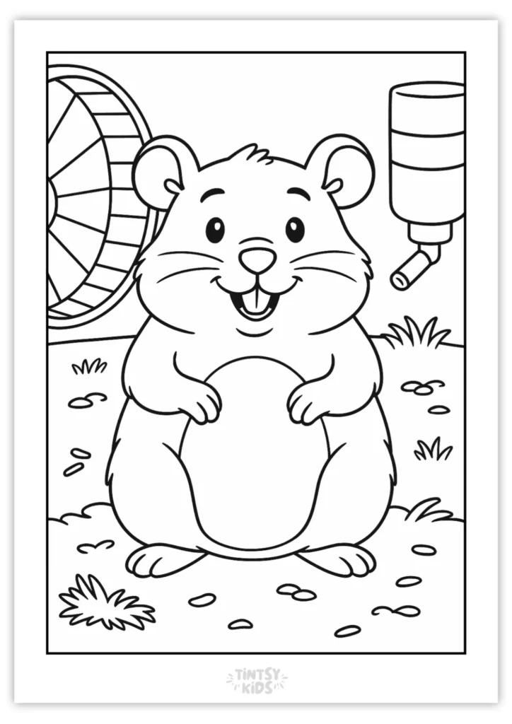 Free Hamster Coloring Page