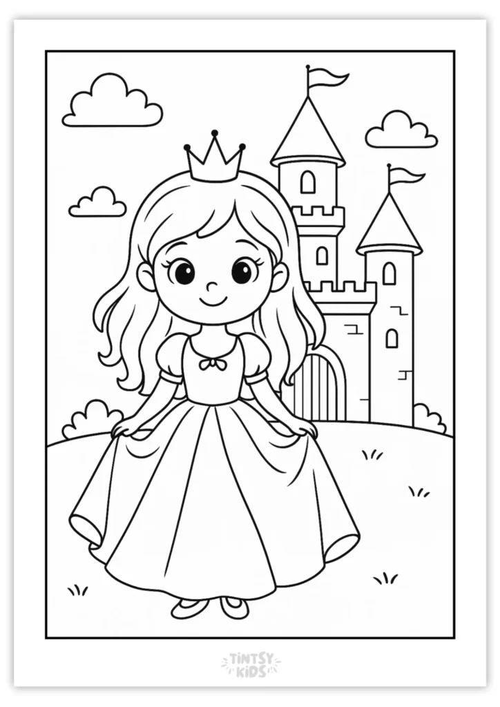 Free Princess Coloring Page