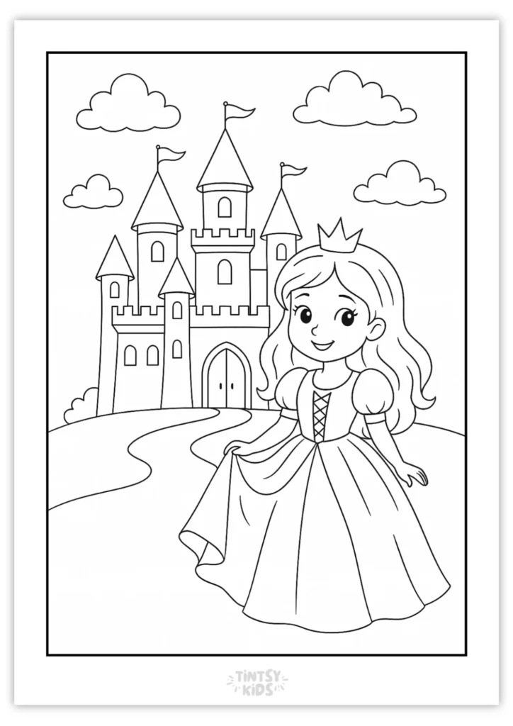Free Princess Coloring Page