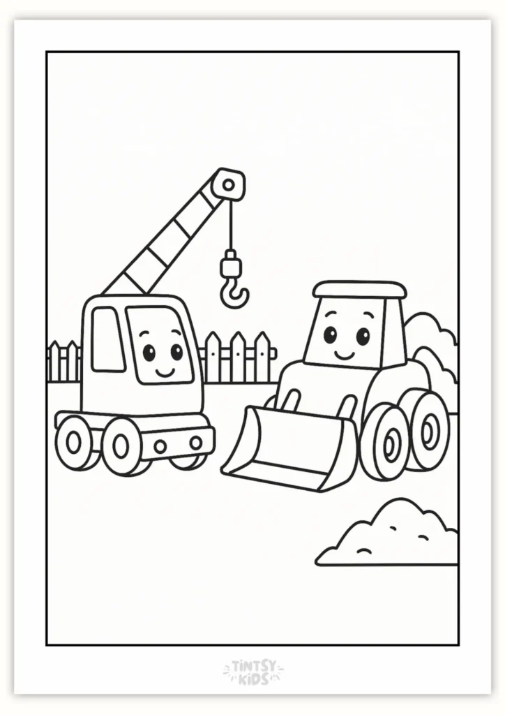 Free Construction Coloring Page