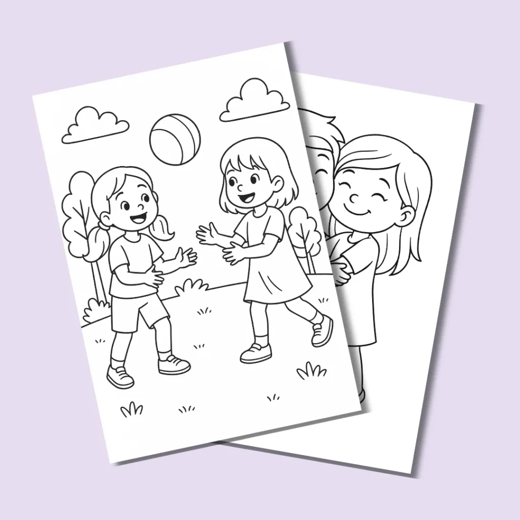 Free Family and friends Coloring Pages