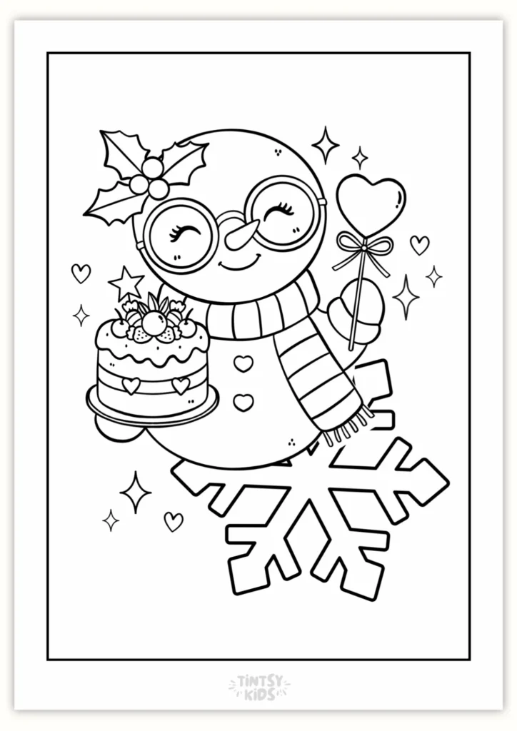 Free Snowwoman Coloring Page