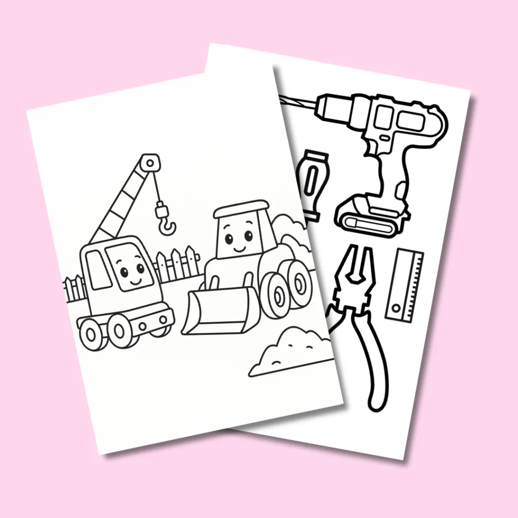 Free construction Coloring Pages