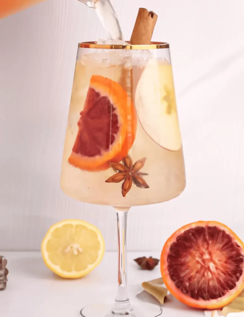 White Sangria Mocktail Recipe. Baby shower mocktail recipes