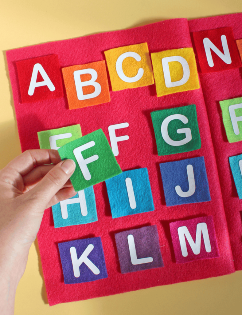 felt alphabet matching game