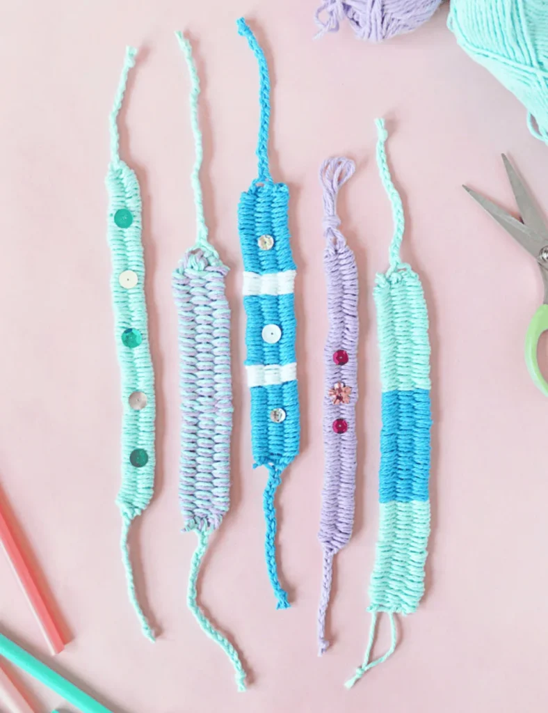 Woven yard bracelet tutorial