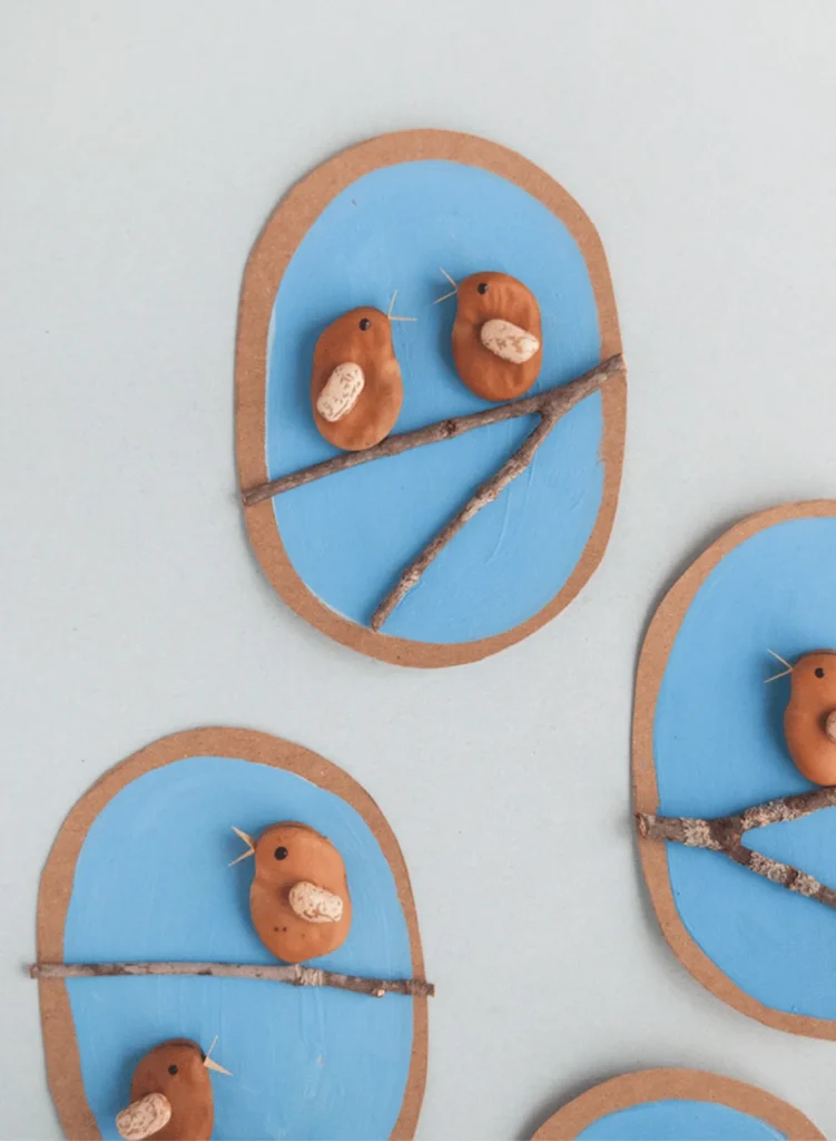 Bean Art Bird Craft