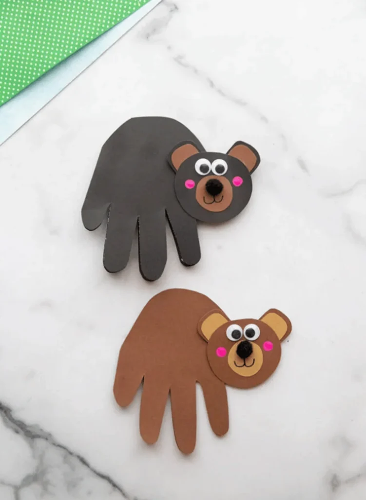 Bear handprint card