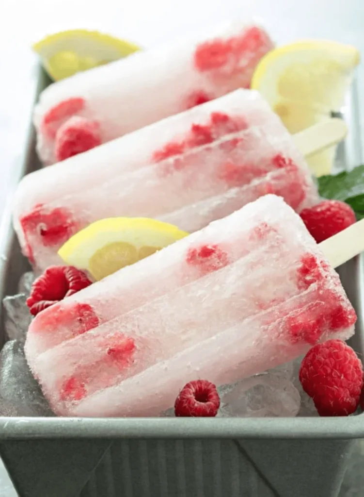 Raspberry Lemonade Popsicles
