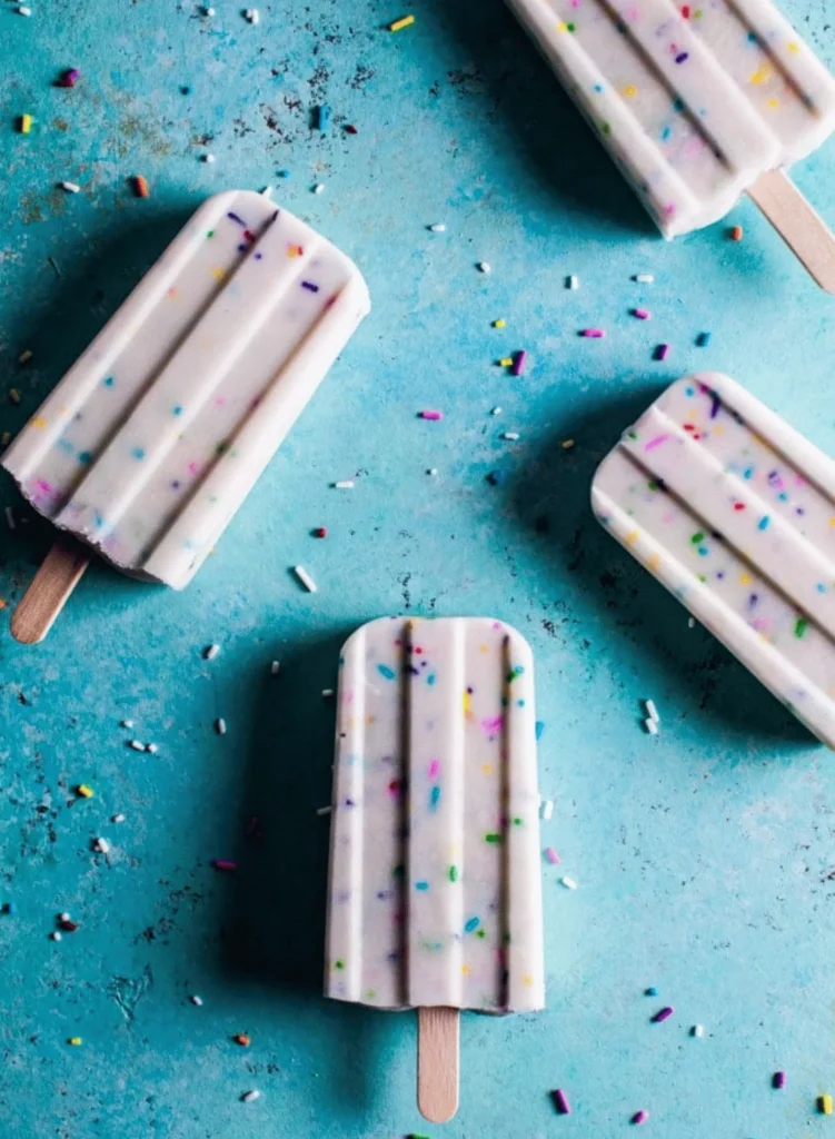 Vanilla Greek Yogurt Funfetti Popsicles
