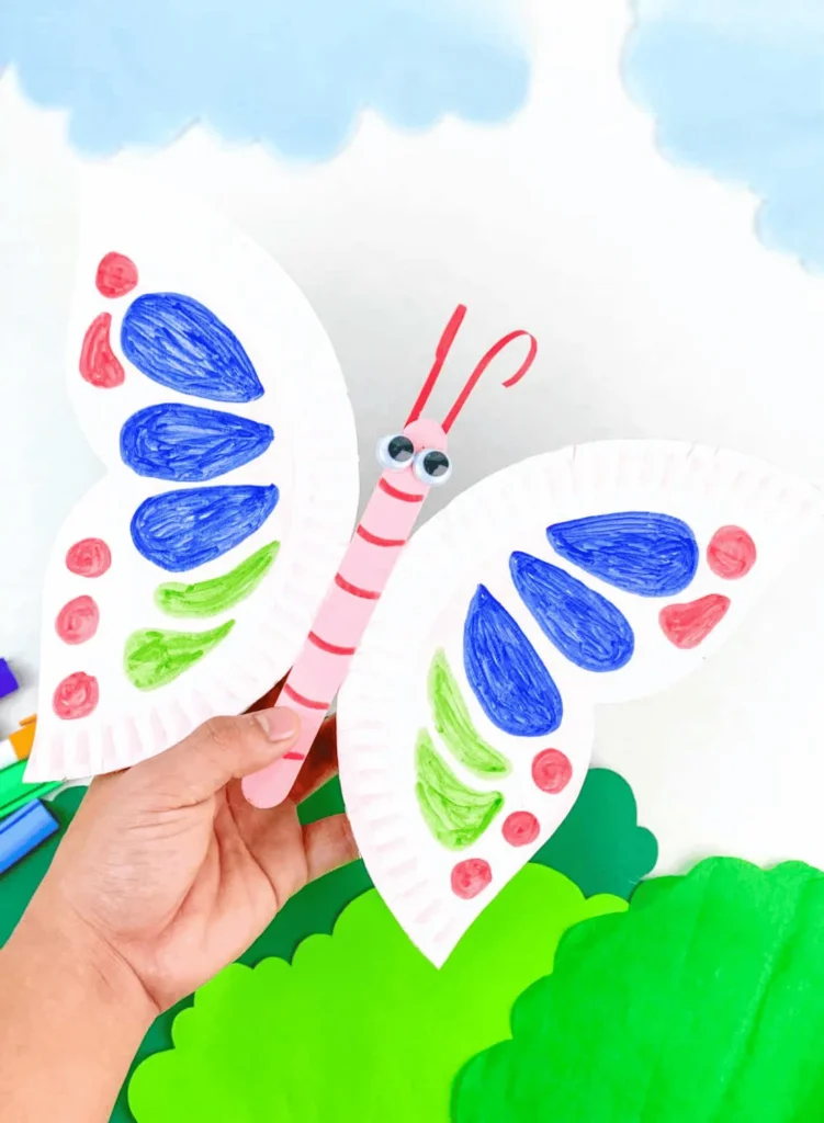 paper plate butterfly