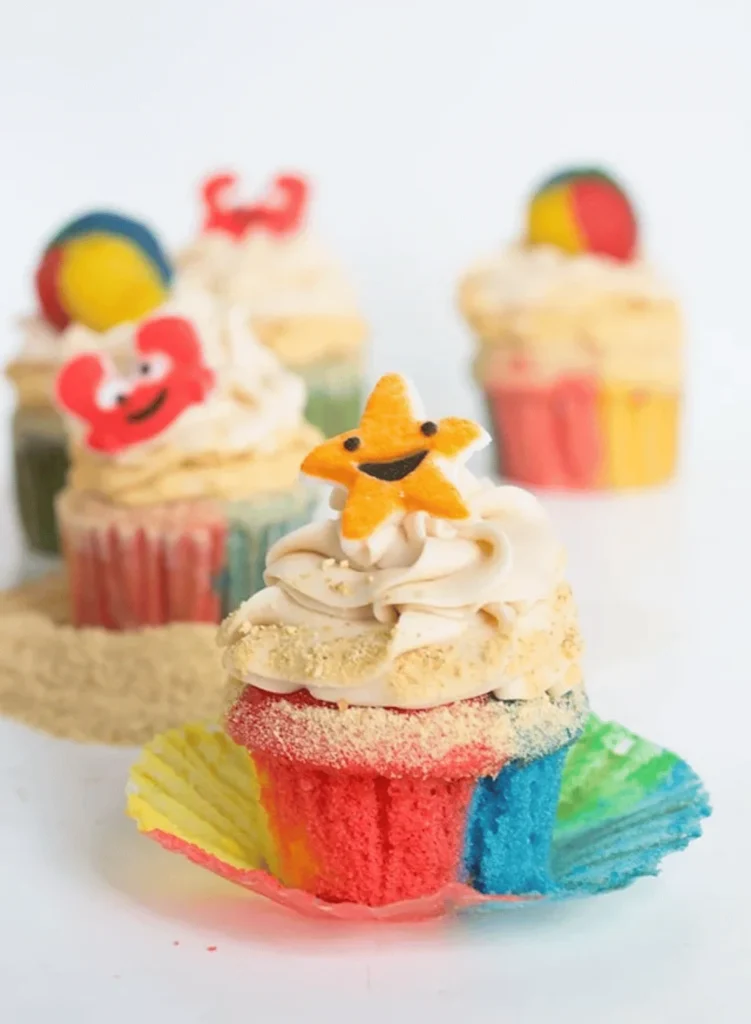 Beach cupcakes