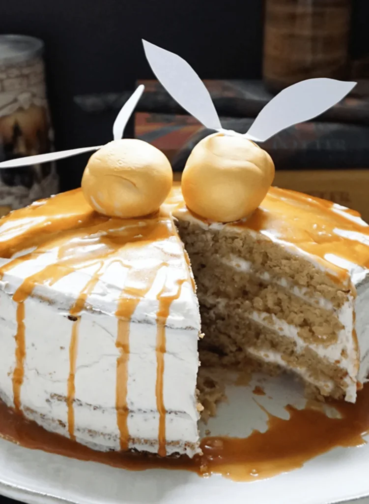 Harry Potter-inspired butterbeer cake