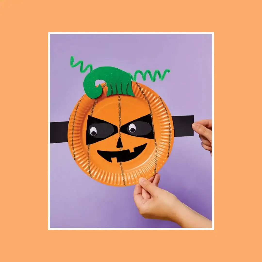PAPER PLATE PUMPKIN CRAFT ideas for kids