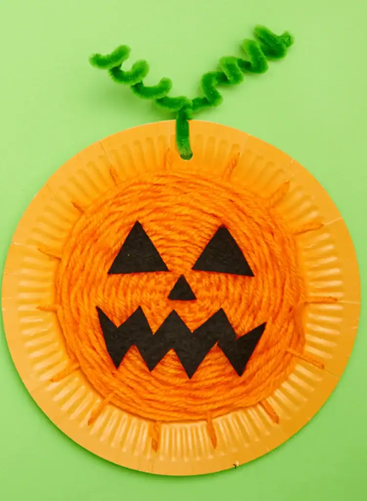 Paper Plate Pumpkin Crafts