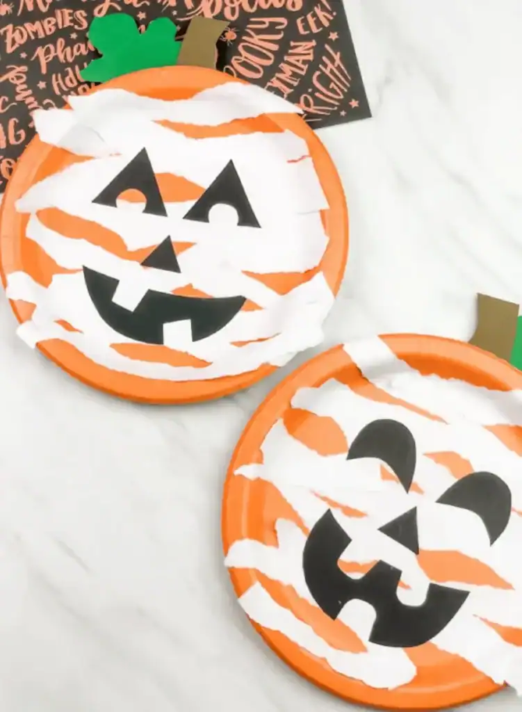 Paper Plate Pumpkin Crafts