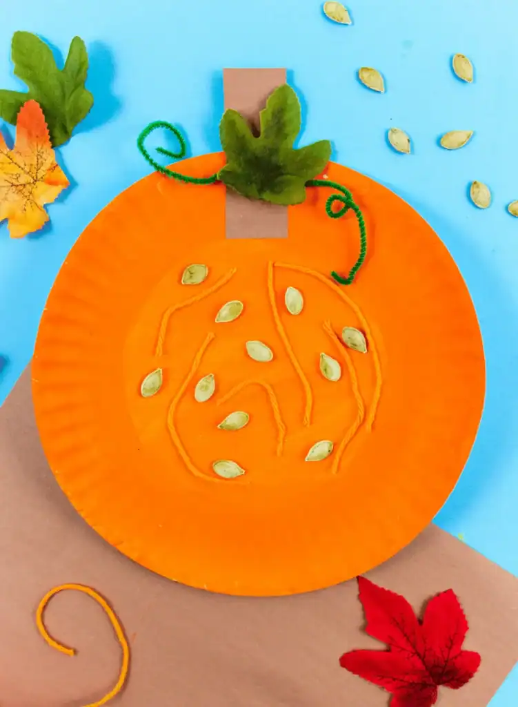 Paper Plate Pumpkin Crafts
