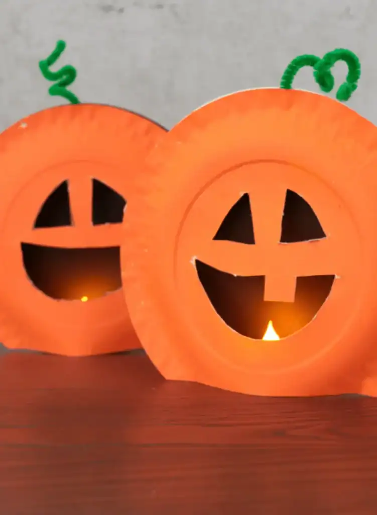 Paper Plate Pumpkin Crafts