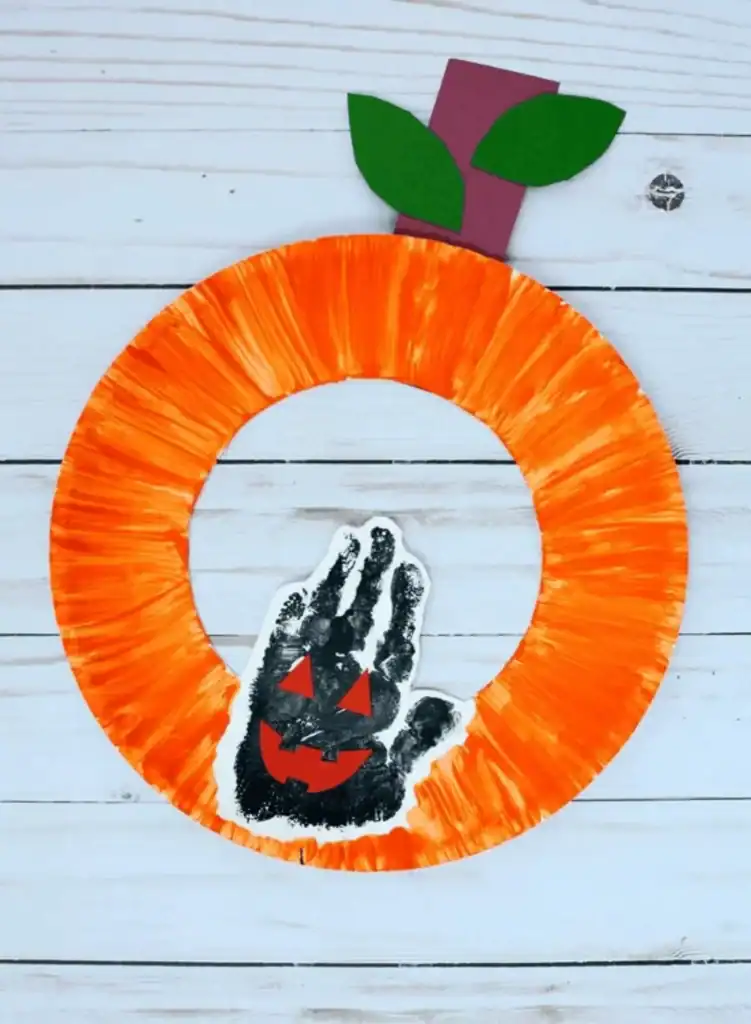 Paper Plate Pumpkin Crafts