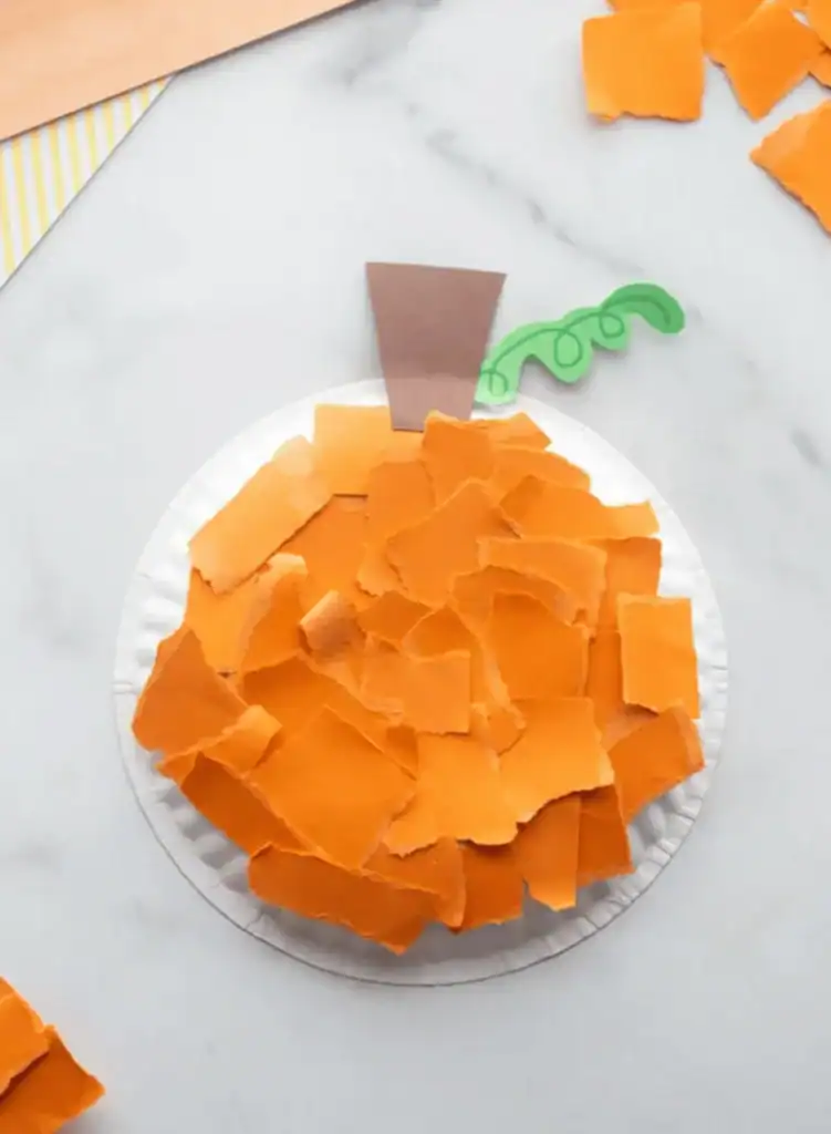 Paper Plate Pumpkin Crafts