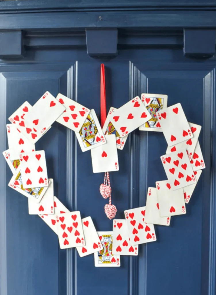 deck of cards wreath