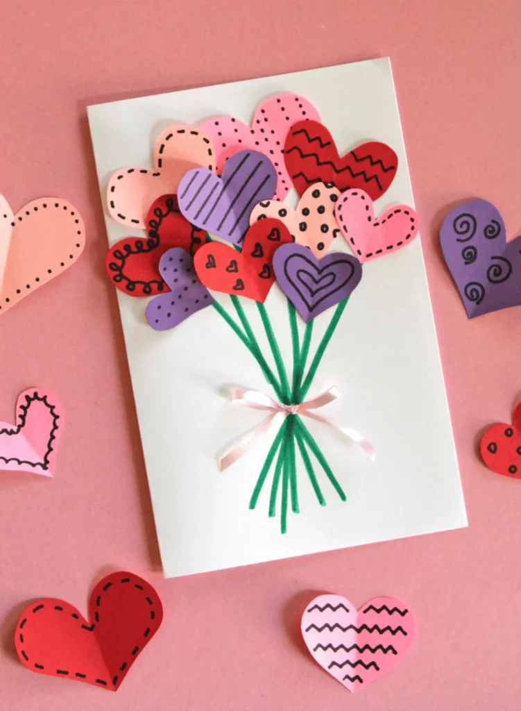 Bouquet of Hearts Card