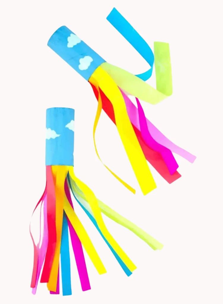 Cardboard Tube Rainbow Blowers