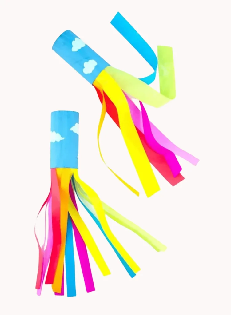 Cardboard Tube Rainbow Blowers