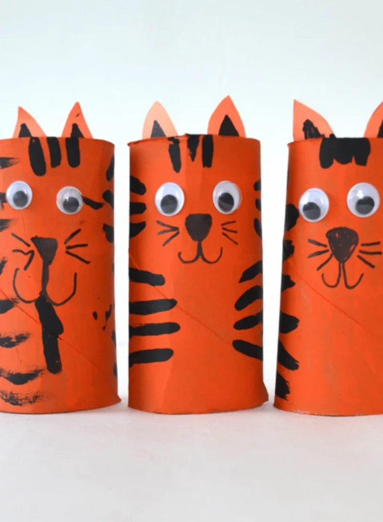 Cardboard Tube Tiger Craft