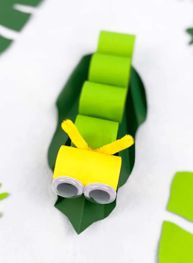 Caterpillar paper cutout