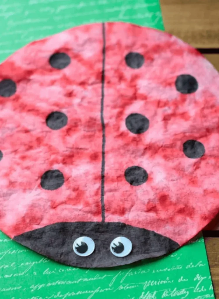 Coffee Filter Ladybug Craft