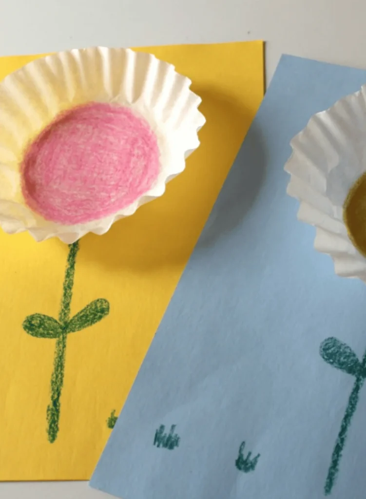 Coffee filter flower craft