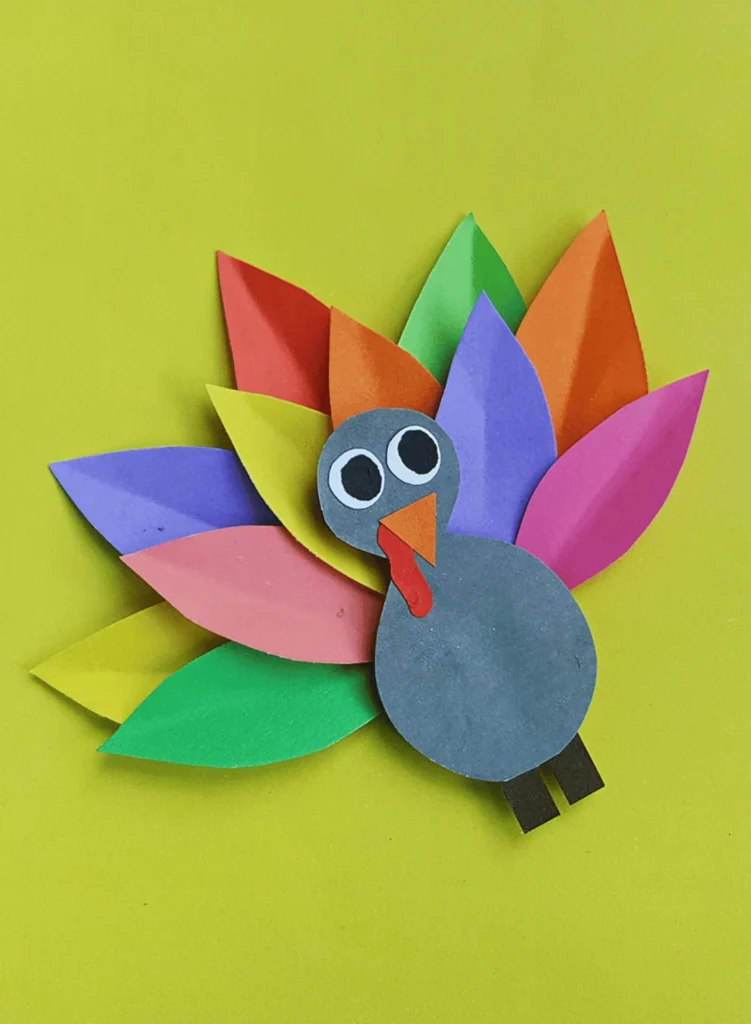 Colourful Paper Turkey Craft
