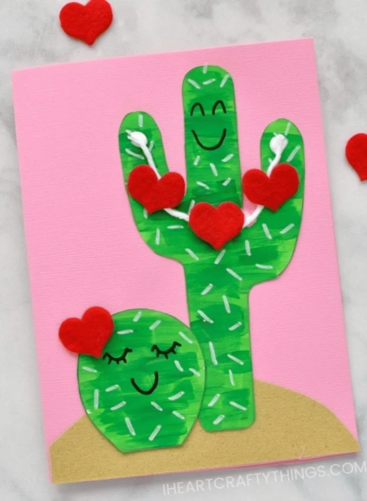 DIY Cactus Valentine Card