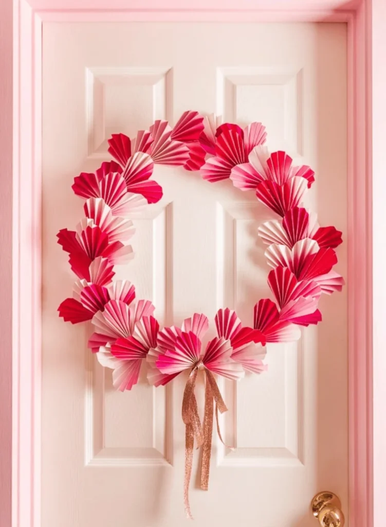DIY Paper Heart Wreath